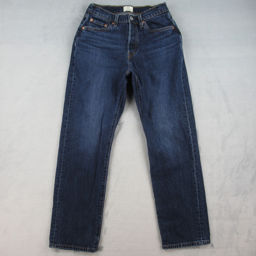 Levi 501 Curve Jeans Womens 28x30 Blue Denim High Rise Button Fly